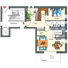 Grundriss Haus 3 - Wohnung 3.3 und Wohnung 3.6 (80,42 m²)