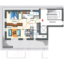 Grundriss Haus 3 - Penthouse-Wohnung 3.7 (66,36 m²)