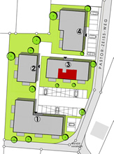 Lage Haus 3 - Wohnung 3.2 und Wohnung 3.5 (55,64 m²)