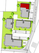 Lage Haus 4 - Wohnung 4.1 und Wohnung 4.4 (98,42 m² und 89,62 m²)