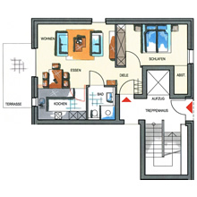  Grundriss Haus 2 - Wohnung 2.1 und Wohnung 2.3 (59,76 m²)