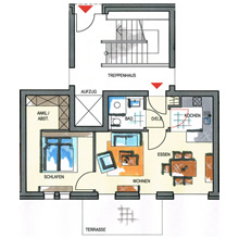  Grundriss Haus 3 - Wohnung 3.2 und Wohnung 3.5 (55,64 m²)