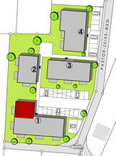 Lage Haus 1 - Wohnung 1.1 und Wohnung 1.5 (97,31 m²)