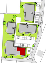 Lage Haus 1 - Wohnung 1.4 und Wohnung 1.8 (92,36 m²)
