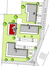 Lage Haus 2 - Penthouse-Wohnung 2.5 (87,68 m²)