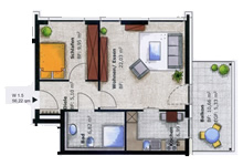 Haus 1 - 55,42 qm