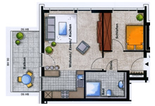 Haus 1 - 55,28 qm